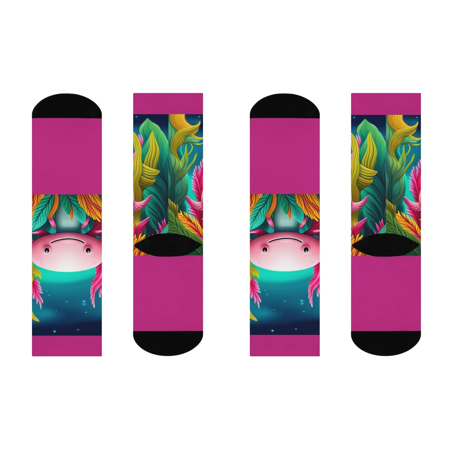 Axolotl Cushioned Crew Socks