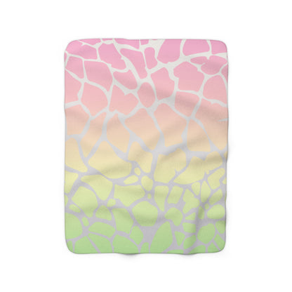 Pink Jungle Sherpa Fleece Blanket