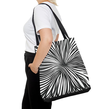 Black and White Swirl Tote Bag