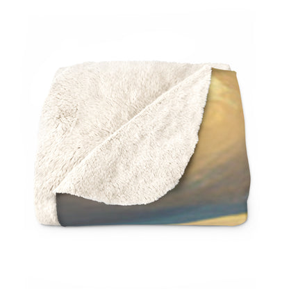 Mid-Western Landscape Sherpa Fleece Blanket