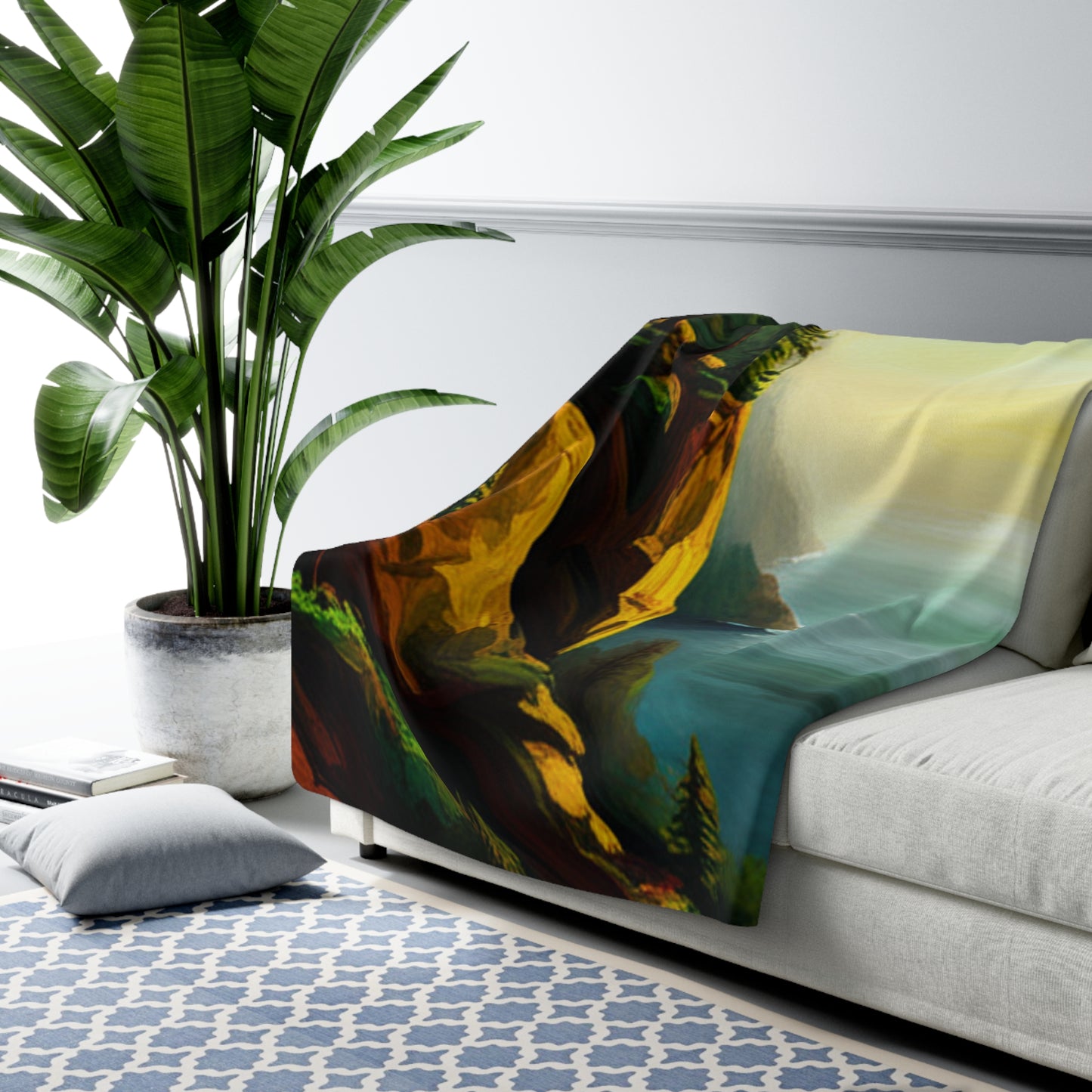 Coast Line Sherpa Fleece Blanket