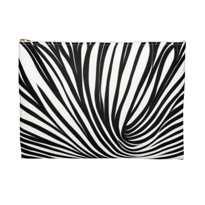 Black and White waves Accessory Pouch