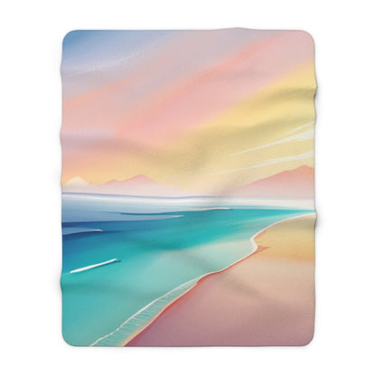 Florida Beach Sherpa Fleece Blanket