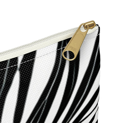 Black and White waves Accessory Pouch