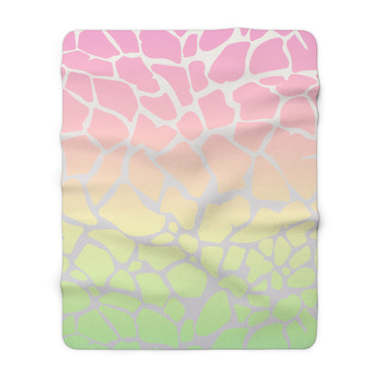 Pink Jungle Sherpa Fleece Blanket