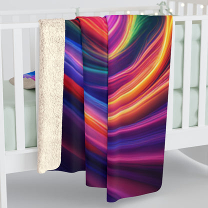 Color Burst Sherpa Fleece Blanket