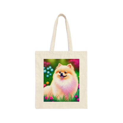 Pomeranian Cotton Canvas Tote Bag