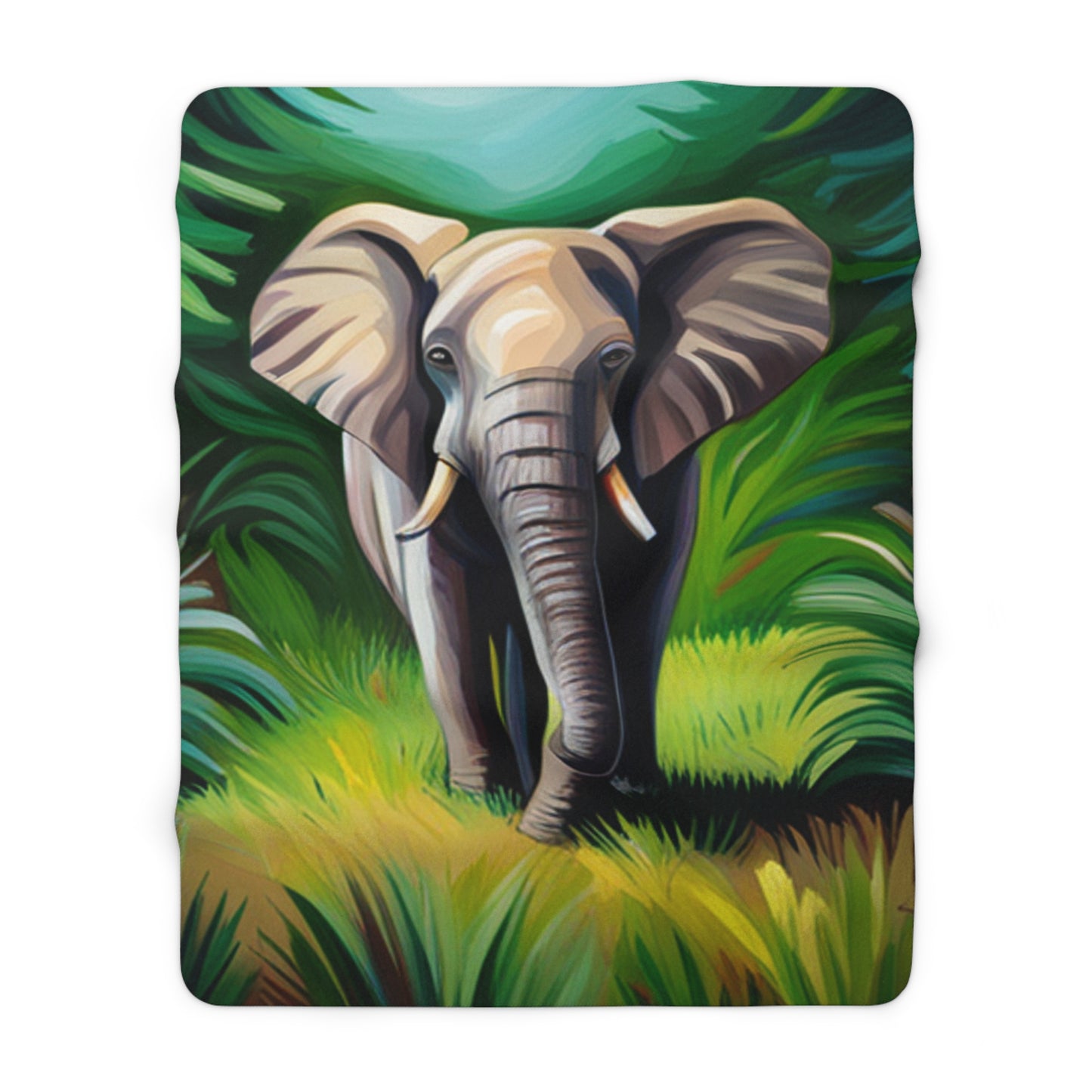 Elephant Sherpa Fleece Blanket