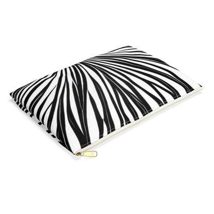 Black and White waves Accessory Pouch