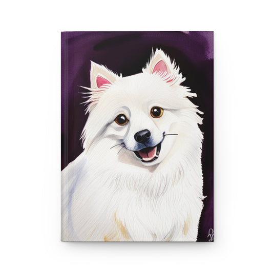 Japanese Spitz Hardcover Journal Matte