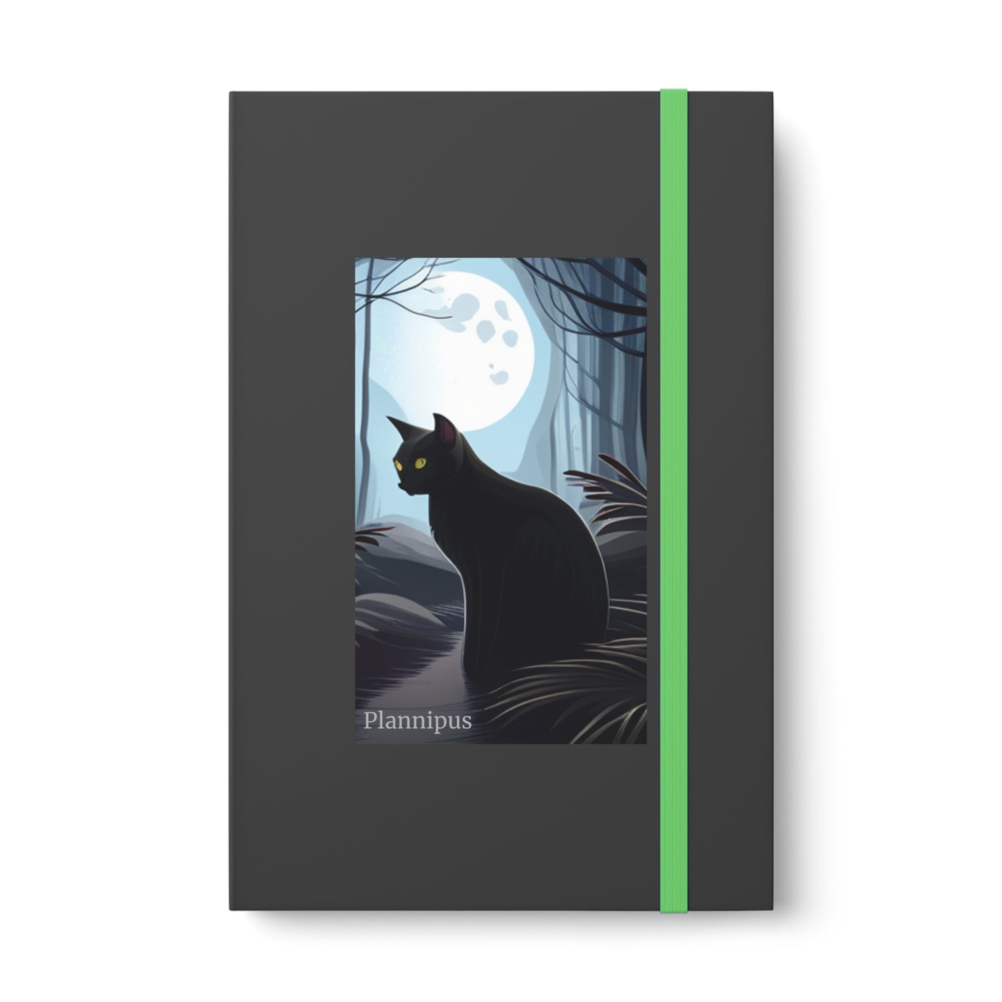 Black Cat Color Contrast Notebook - Ruled