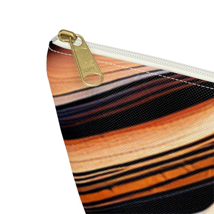 Earth striped Accessory Pouch w T-bottom