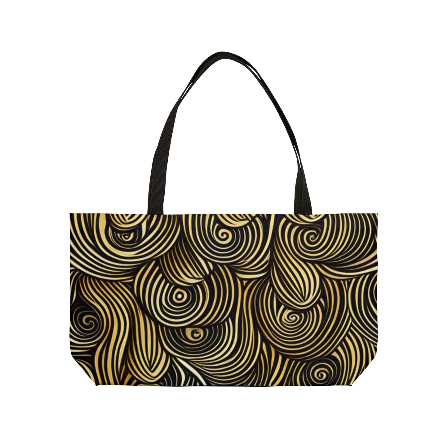 Black and Gold Weekender Tote Bag