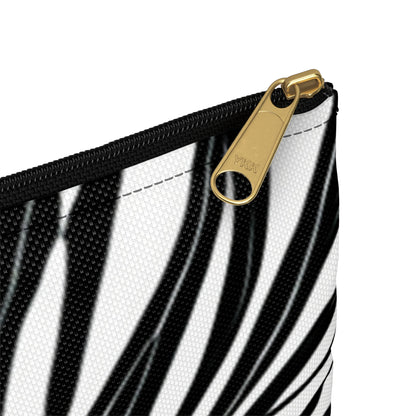 Black and White waves Accessory Pouch