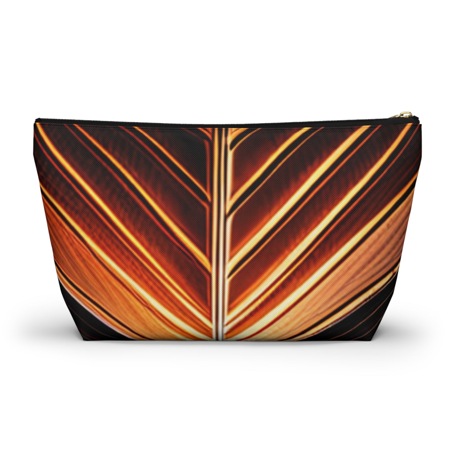 Earth striped Accessory Pouch w T-bottom