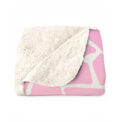 Pink Jungle Sherpa Fleece Blanket