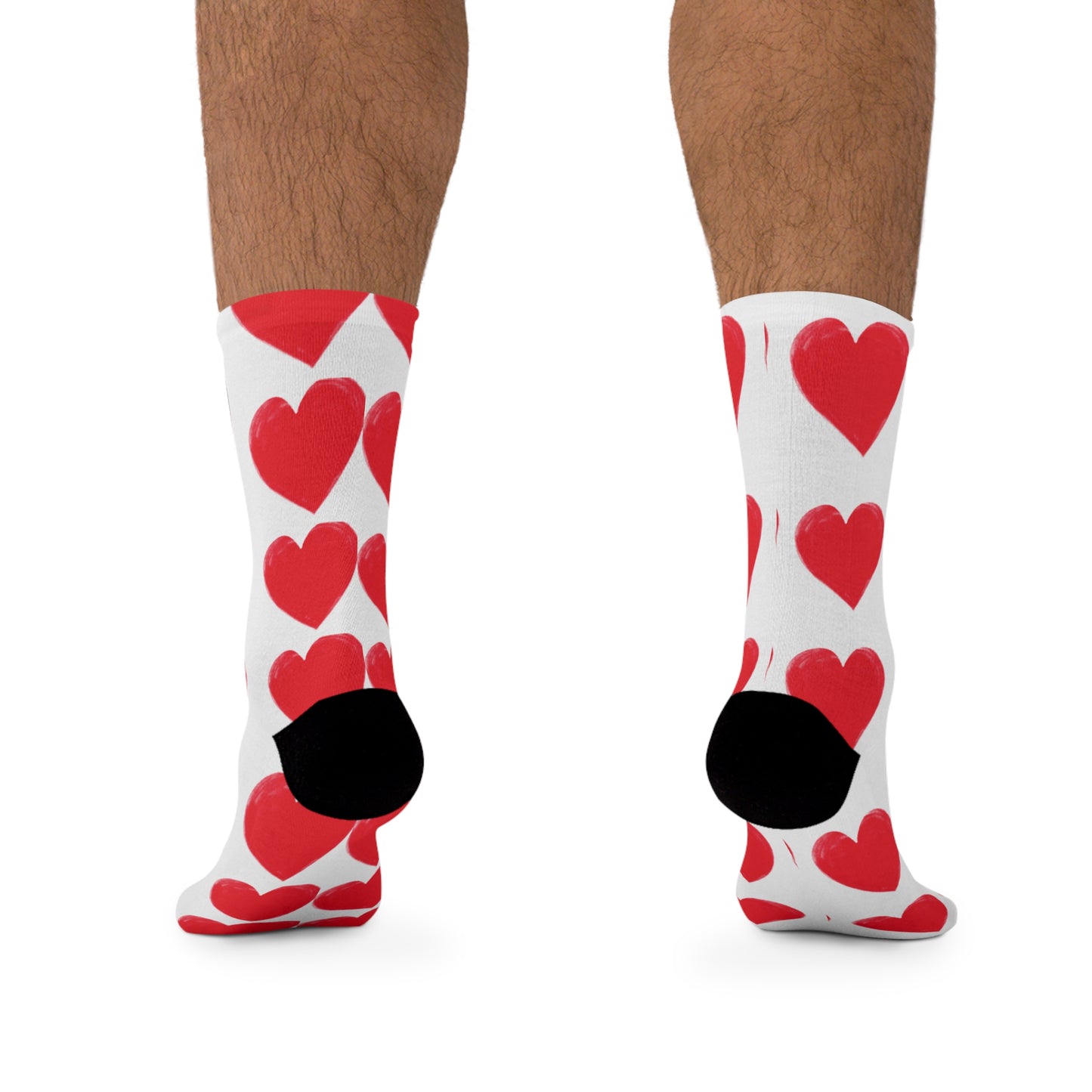 Red Hearts Recycled Poly Socks