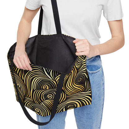 Black and Gold Weekender Tote Bag