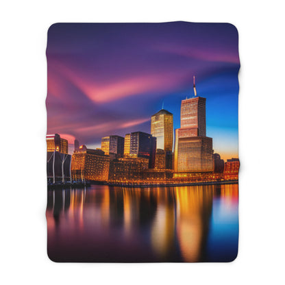 Boston Sherpa Fleece Blanket