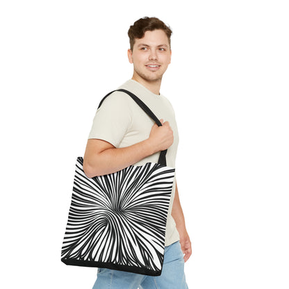 Black and White Swirl Tote Bag