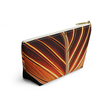 Earth striped Accessory Pouch w T-bottom