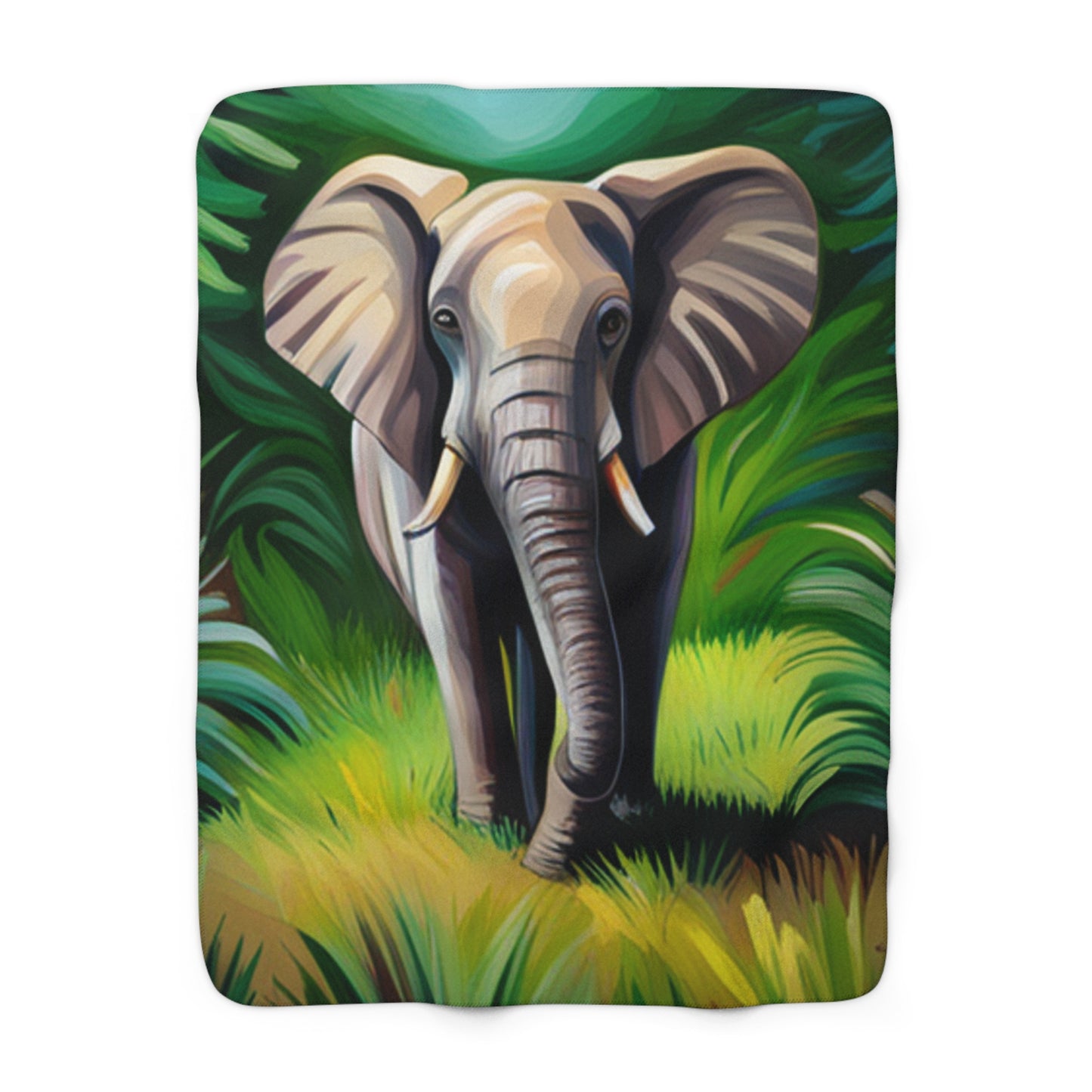 Elephant Sherpa Fleece Blanket