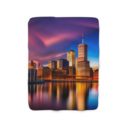 Boston Sherpa Fleece Blanket