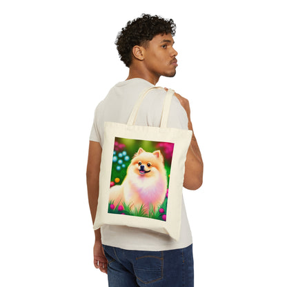 Pomeranian Cotton Canvas Tote Bag