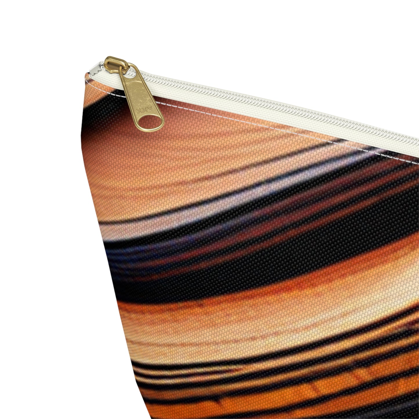 Earth striped Accessory Pouch w T-bottom