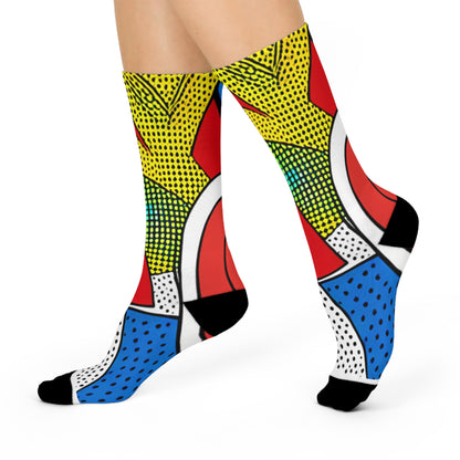 80’s inspired Cushioned Crew Socks