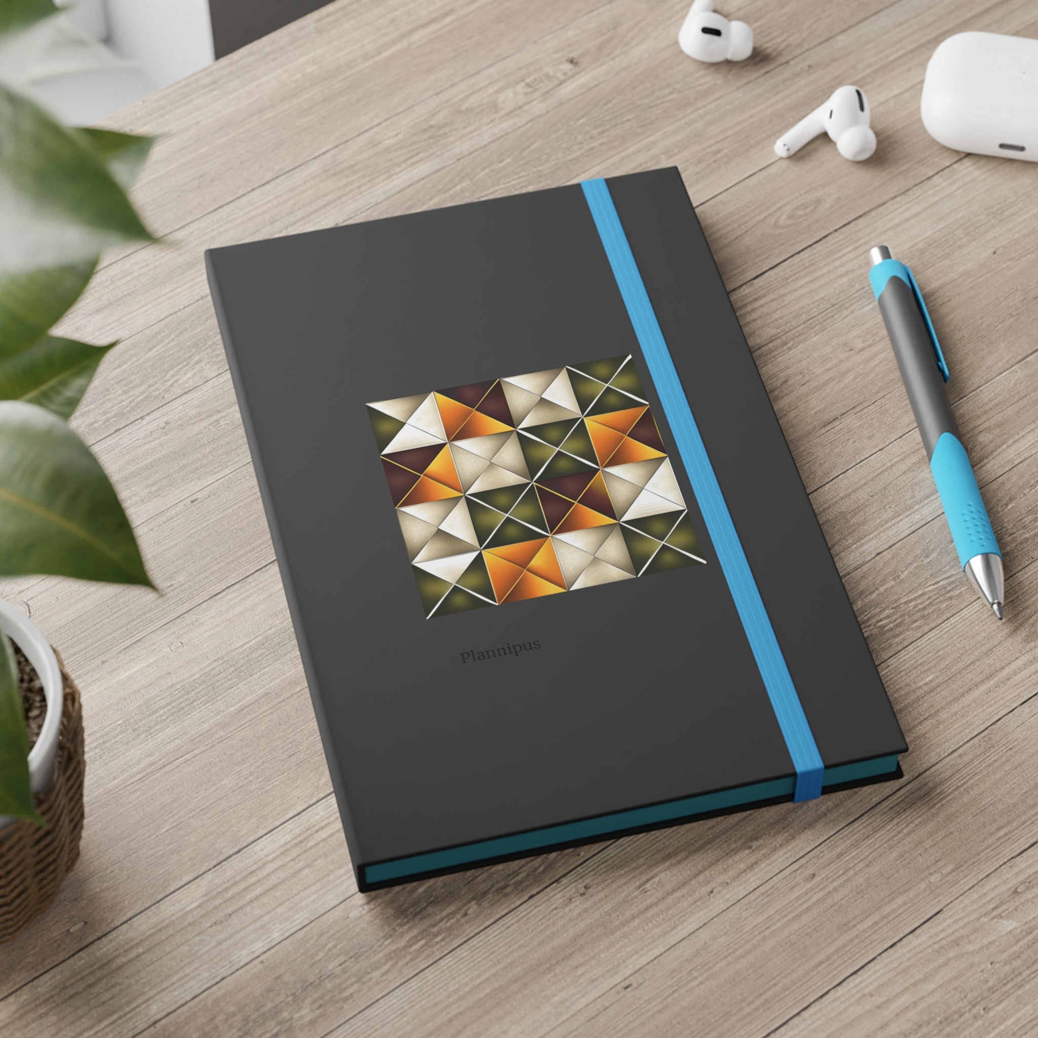 Geometric Color Contrast Notebook - Ruled