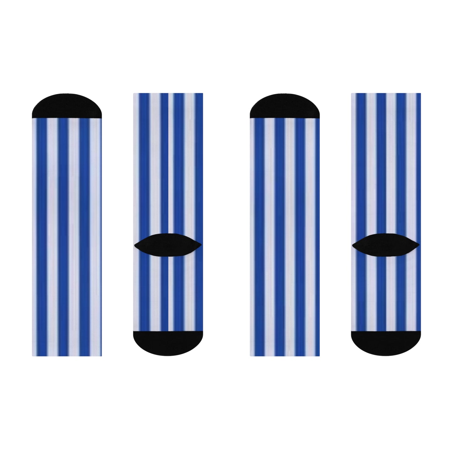 Blue stripes Cushioned Crew Socks