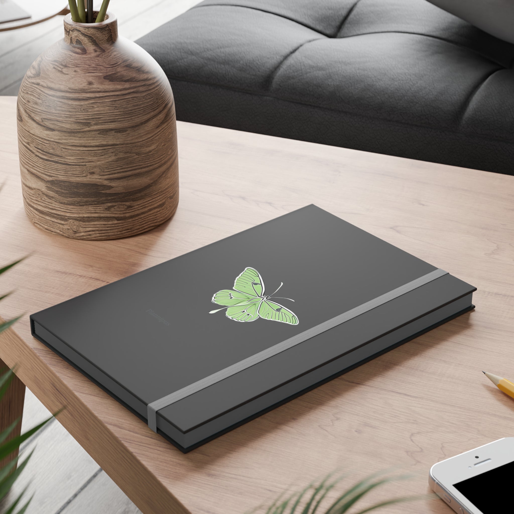 Luna Moth Color Contrast Notebook - Ruled