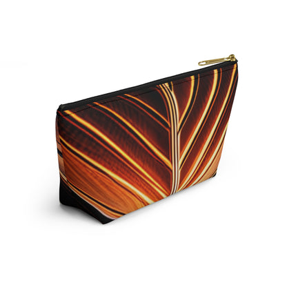 Earth striped Accessory Pouch w T-bottom