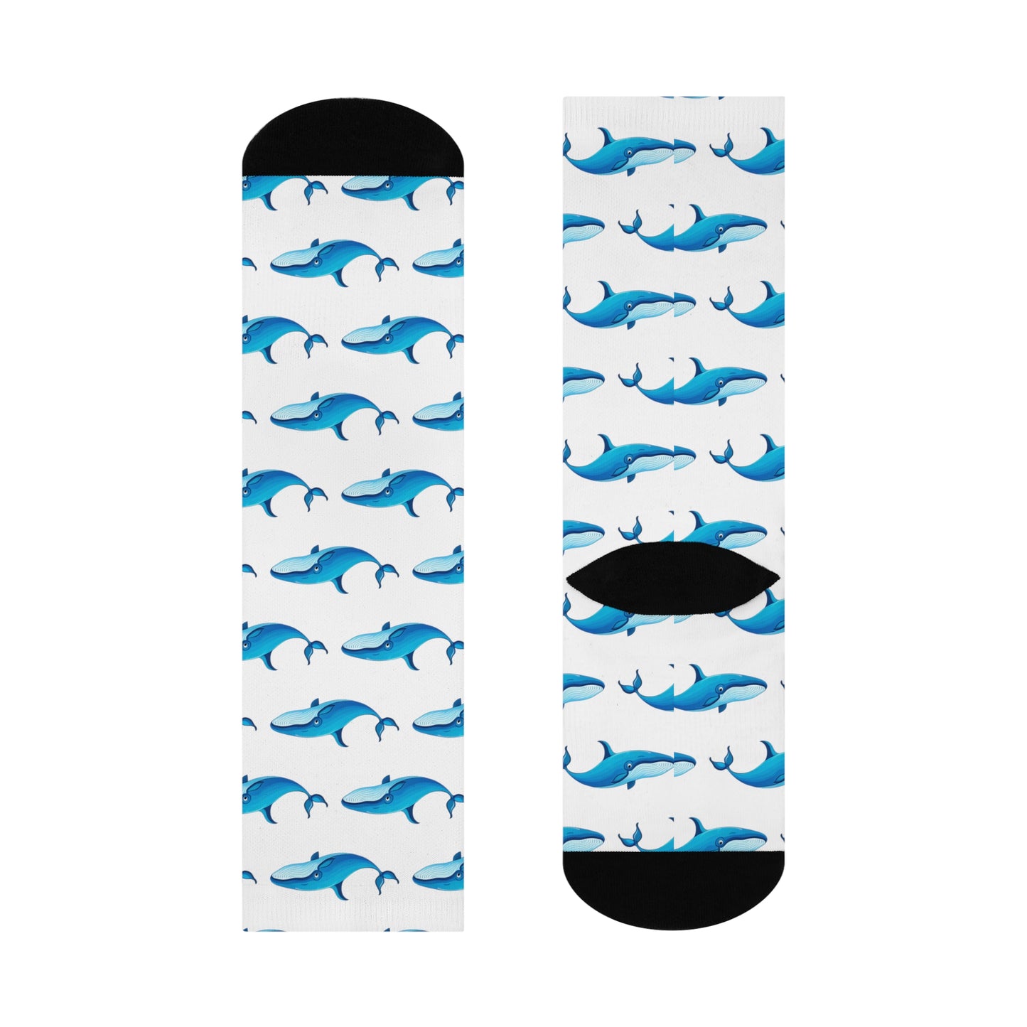 Blue Whale Cushioned Crew Socks