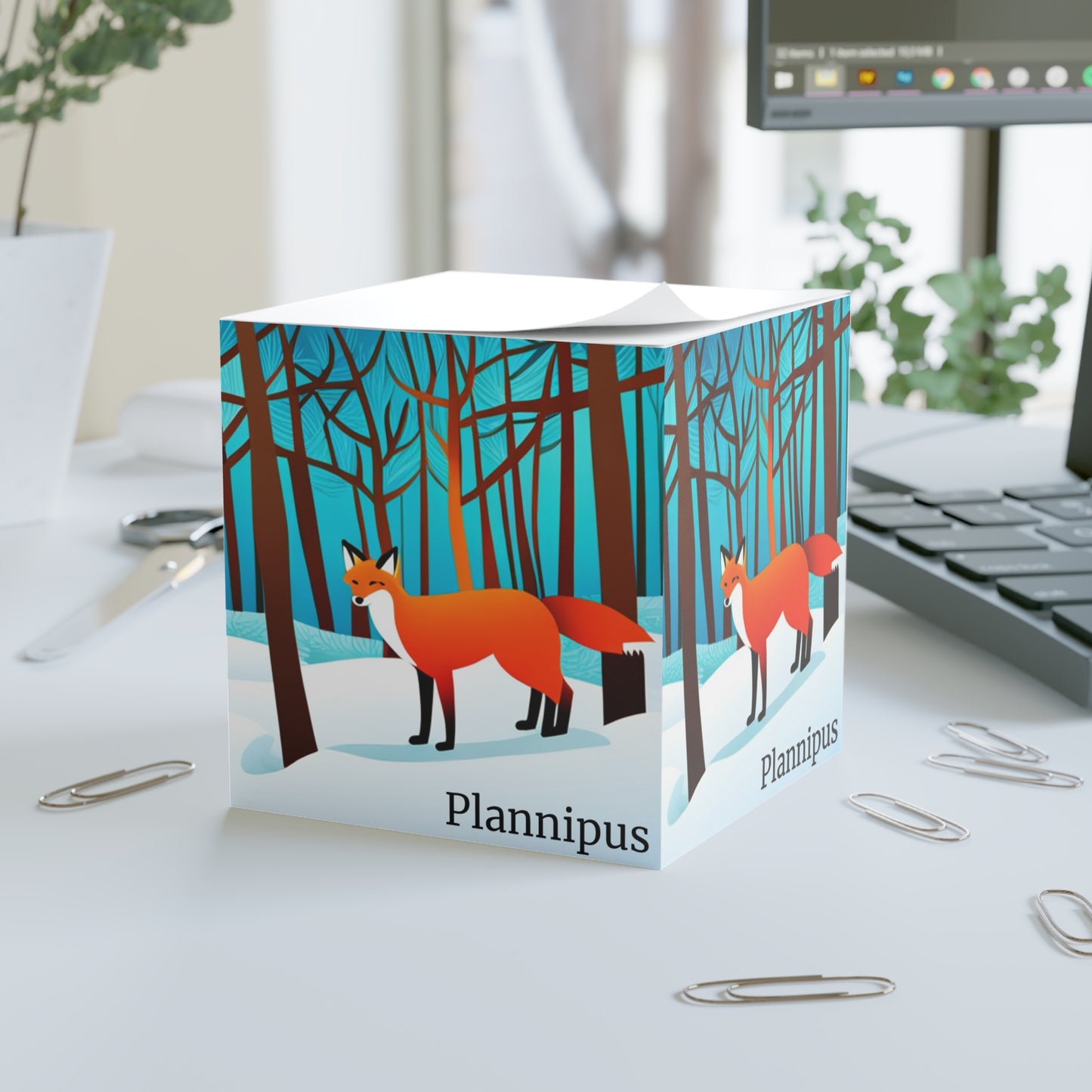 Forest Fox Note Cube