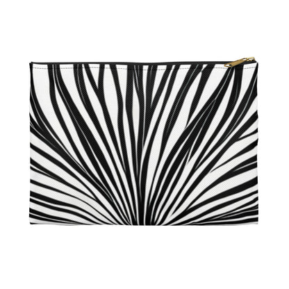 Black and White waves Accessory Pouch