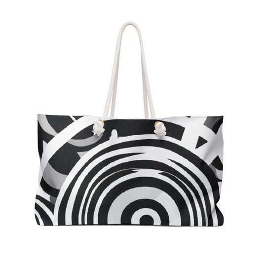 Black and White Weekender Bag