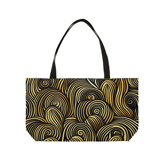 Black and Gold Weekender Tote Bag