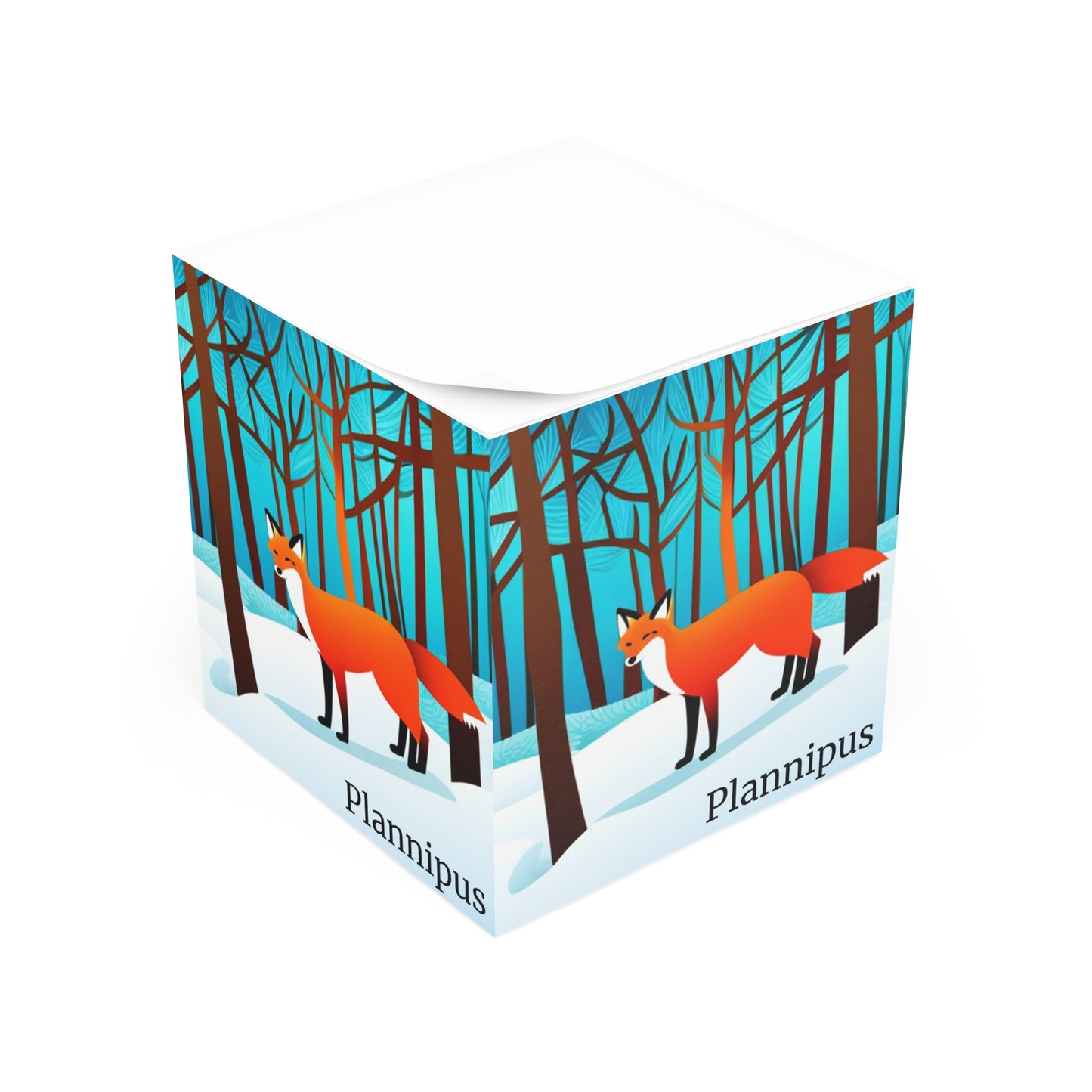 Forest Fox Note Cube