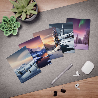 Snowscape Digital Art Greeting Cards (5-Pack)