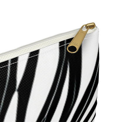 Black and White waves Accessory Pouch