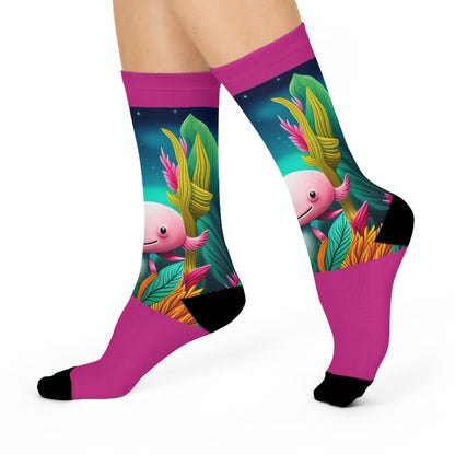 Axolotl Cushioned Crew Socks