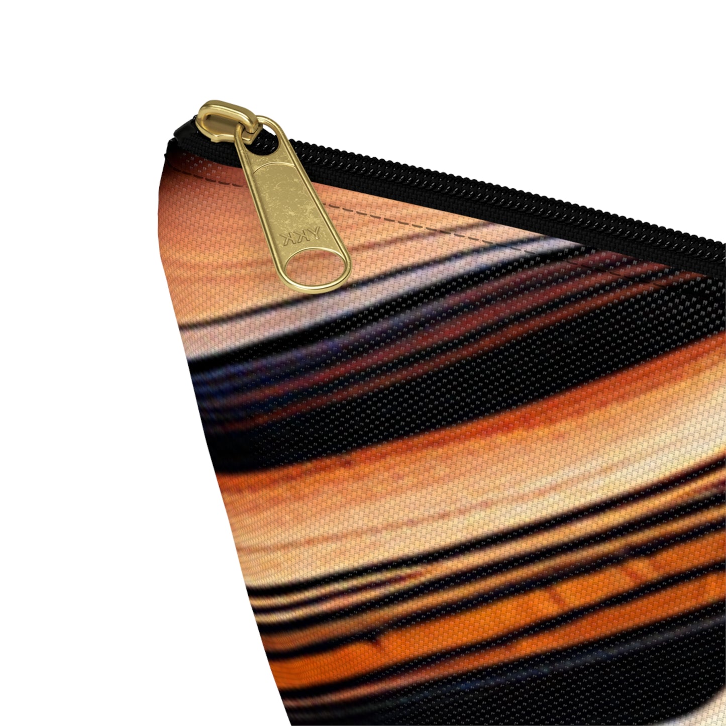 Earth striped Accessory Pouch w T-bottom