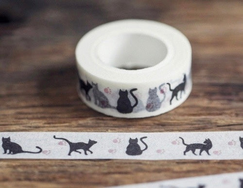 Washi Tape Black Cats