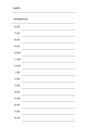 Basic Daily Planner